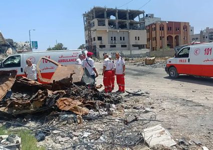 الهلال الأحمر: توقف 18 مركبة إسعاف عن العمل في قطاع غزة بسبب نفاد الوقود