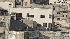 جانب من غارات الاحتلال على مناطق مختلفة من غزة، صباح اليوم.