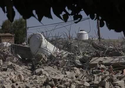 آثار الدمار الذي خلفه الاحتلال بمنزل عائلة النجوم في قرية العوجا