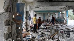 اصابات جراء قصف الاحتلال مدرسة للنازحين في النصيرات
