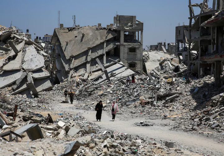 صور تظهر حجم الدمار في مدينة خانيونس جنوب قطاع غزة