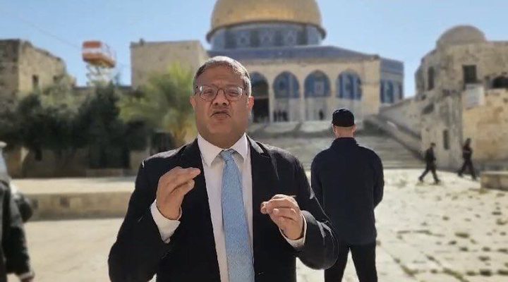 بن غفير يعلن : المستوى السياسي يسمح بالصلاة لليهود في الاقصى
