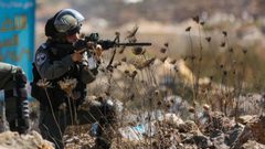 إصابة مواطن بالرصاص الحي في مواجهات مع الاحتلال في بيت دجن شرق نابلس