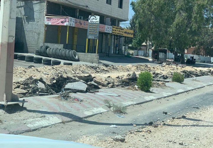 آثار الدمار الذي خلفته قوات الاحتلال بالمنطقة الصناعية في جنين