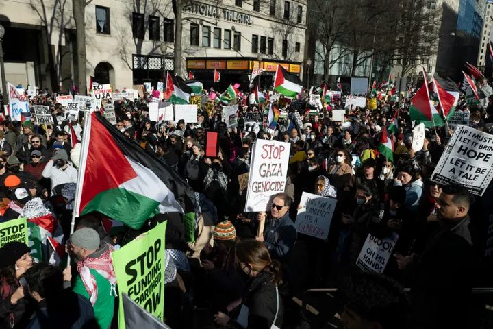 مسيرات في الولايات المتحدة رفضا لمجازر الاحتلال بحق الفلسطينيين