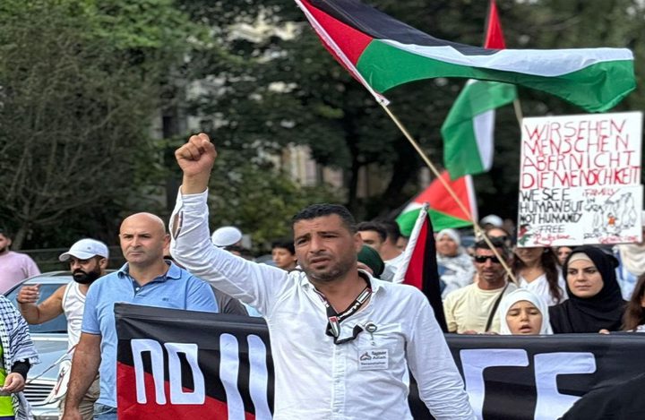 تظاهرة في ألمانيا تنديدًا بالعدوان الاسرائيلي على غزة