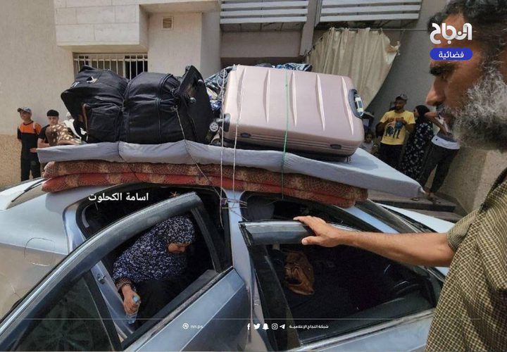 نزوح جديد لسكان شرق دير البلح إلى الغرب