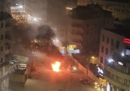 شهيدان جراء قصف الاحتلال مركبة وسط مدينة جنين