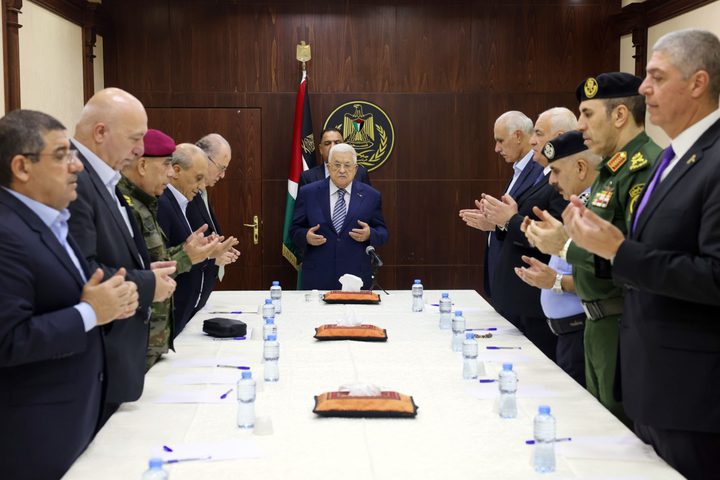 الرئيس محمود عباس يترأس اجتماعا لقادة الأجهزة الأمنية