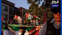 أنصار فلسطين يتظاهرون خلال مؤتمر الحزب الديمقراطي الأمريكي