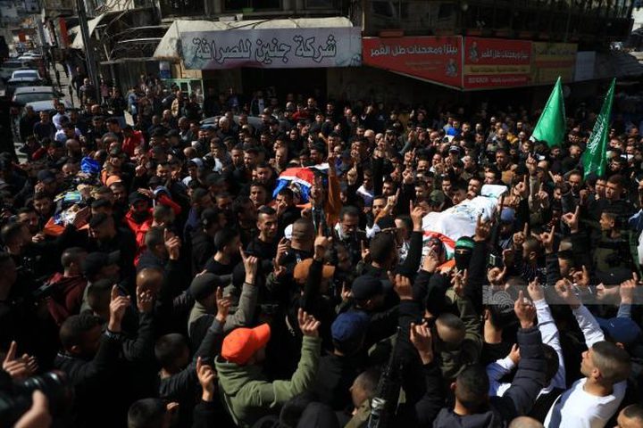 تشييع جثماني الشهيدين حمو في اليامون