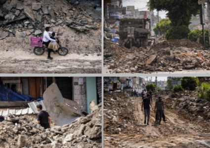 الاحتلال يجرف شوارع داخل مدينة جنين ويدمر ممتلكات ويهدد الصحفيين