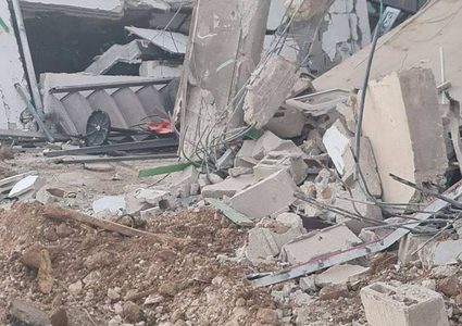 آثار الدمار الذي خلفه الاحتلال في مخيم نور شمس بطولكرم.