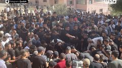 أهالي محافظة طوباس يشيعون شهداءهم الخمسة جراء قصف الاحتلال