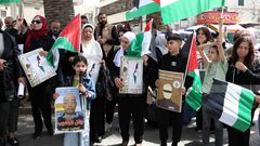 وقفة نصرة لغزة ومساندة للمعتقلين في نابلس