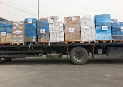 وزارة الصحة تسير خمس شاحنات أدوية لقطاع غزة
