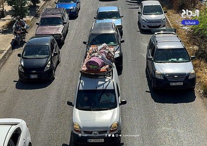 نزوح مستمر لآلاف اللبنانيين من مدينة صور ومناطق جنوبي لبنان بسبب عدوان الاحتلال.