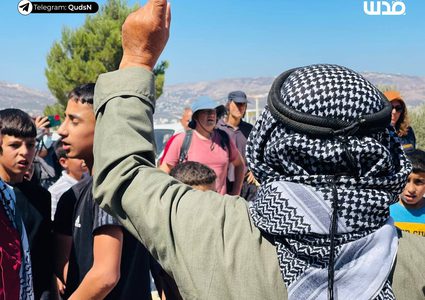 الوقفة الأسبوعية بالقرب من جبل صبيح في بيتا جنوب نابلس.