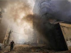 آثار الدمار الكبير الذي خلفه قصف الاحتلال في الضاحية الجنوبية لبيروت