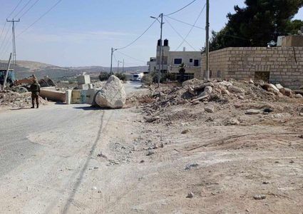 الاحتلال يغلق مدخل المنشية في بيت لحم