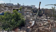 دمار كبير وواسع في حي البراق غرب خانيونس جنوب قطاع غزة؛ جراء عدوان الاحتلال.