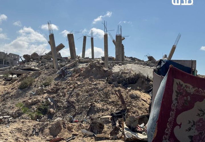 دمار كبير وواسع في حي البراق غرب خانيونس جنوب قطاع غزة؛ جراء عدوان الاحتلال.
