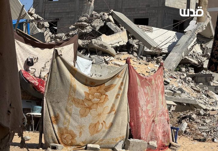 دمار كبير وواسع في حي البراق غرب خانيونس جنوب قطاع غزة؛ جراء عدوان الاحتلال.