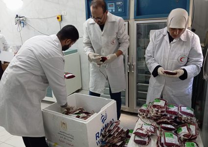 وزارة الصحة: إيصال 800 وحدة دم إلى مستودعاتنا في شمال قطاع غزة