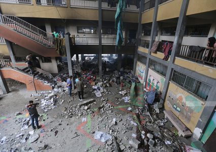 شهداء وجرحى في غارة للاحتلال استهدفت مدرسة تؤوي نازحين في مخيم جباليا