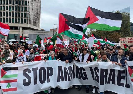 متظاهرون في نيويورك يطالبون بـ"رفع اليد عن جباليا"