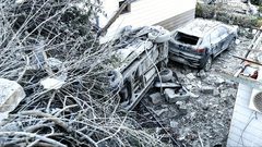 مقر إقامة الصحفيين اللبنانيين الذي تعرض لغارة إسرائيلية في حاصبيا جنوب لبنان