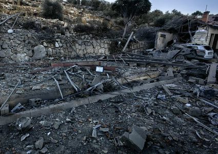 مقر إقامة الصحفيين اللبنانيين الذي تعرض لغارة إسرائيلية في حاصبيا جنوب لبنان