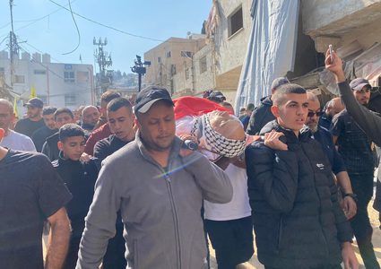 تشييع جثمان الشهيد عبد الله السعدي في جنين