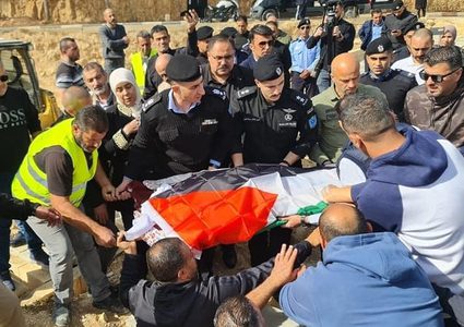 تشييع الطفلة الغزية أميرة الصباغ في رام الله