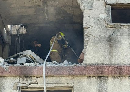 "دمار هائل في كريات شمونة إثر سقوط صاروخ شمال فلسطين المحتلة"