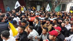 أهالي يعبد يشيعون جثماني الشهيدين أحمد زيد ومحمد حمارشة