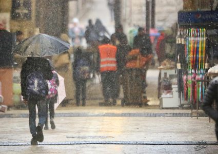 نابلس في قبضة الشتاء: أجواء باردة وأمطار غزيرة وحرارة تصل إلى 5 درجات فقط