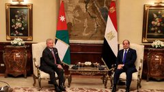 الملك الأردني والرئيس المصري يؤكدان ضرورة الوقف الفوري للحرب على غزة