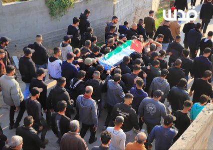 تشييع جثماني الشهيدين غنام وأبو عرة في عقابا شمال طوباس