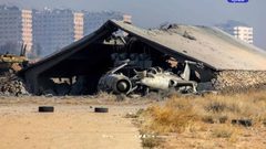 مروحيات سورية استهدفها جيش الاحتلال في قصفه المكثف لقواعد عسكرية.