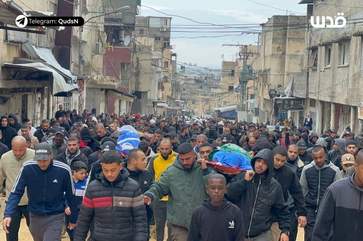 تشييع جثامين أربعة شهداء في مخيم طولكرم
