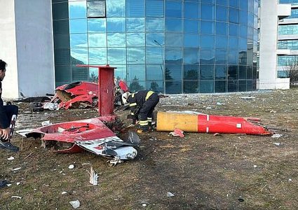 تركيا: مصرع 4 أشخاص باصطدام مروحية بمستشفى