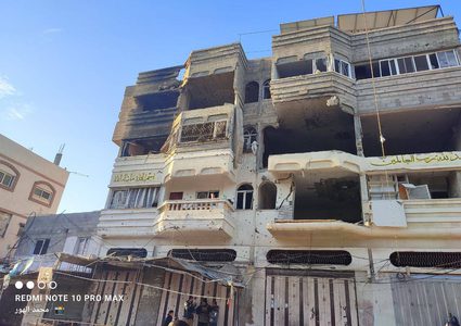 دمار واسع في المخيم الجديد بالنصيرات جراء قصف الاحتلال المستمر