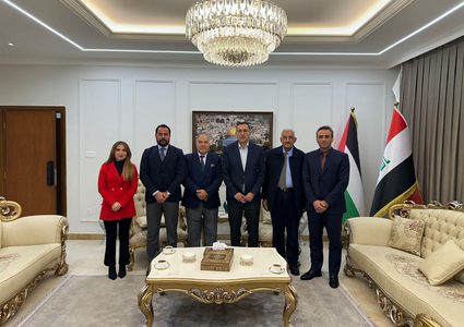الرويضي يبحث مع وفد من غرفة تجارة بغداد تعزيز العلاقات التجارية