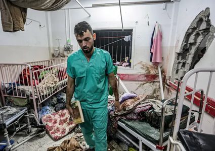 مستشفى ناصر الطبي يعلن توقفه عن الخدمة باستثناء أقسام العناية والعمليات