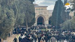 الآلاف يؤدون صلاة الجمعة في المسجد الأقصى المبارك