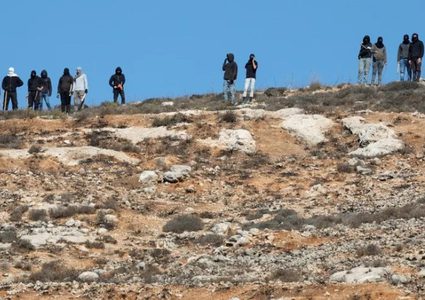 مستوطنون يرعون أغنامهم في ممتلكات المواطنين غرب أريحا