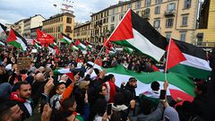 إيطاليا: مظاهرات تضامنية مع فلسطين ورفضًا للعدوان الإسرائيلي على غزة