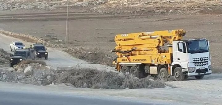 الاحتلال يستولي على خلاطة باطون غرب سلفيت