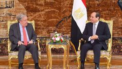 السيسي وغوتيريش يؤكدان ضرورة بقاء الفلسطينيين في أرضهم